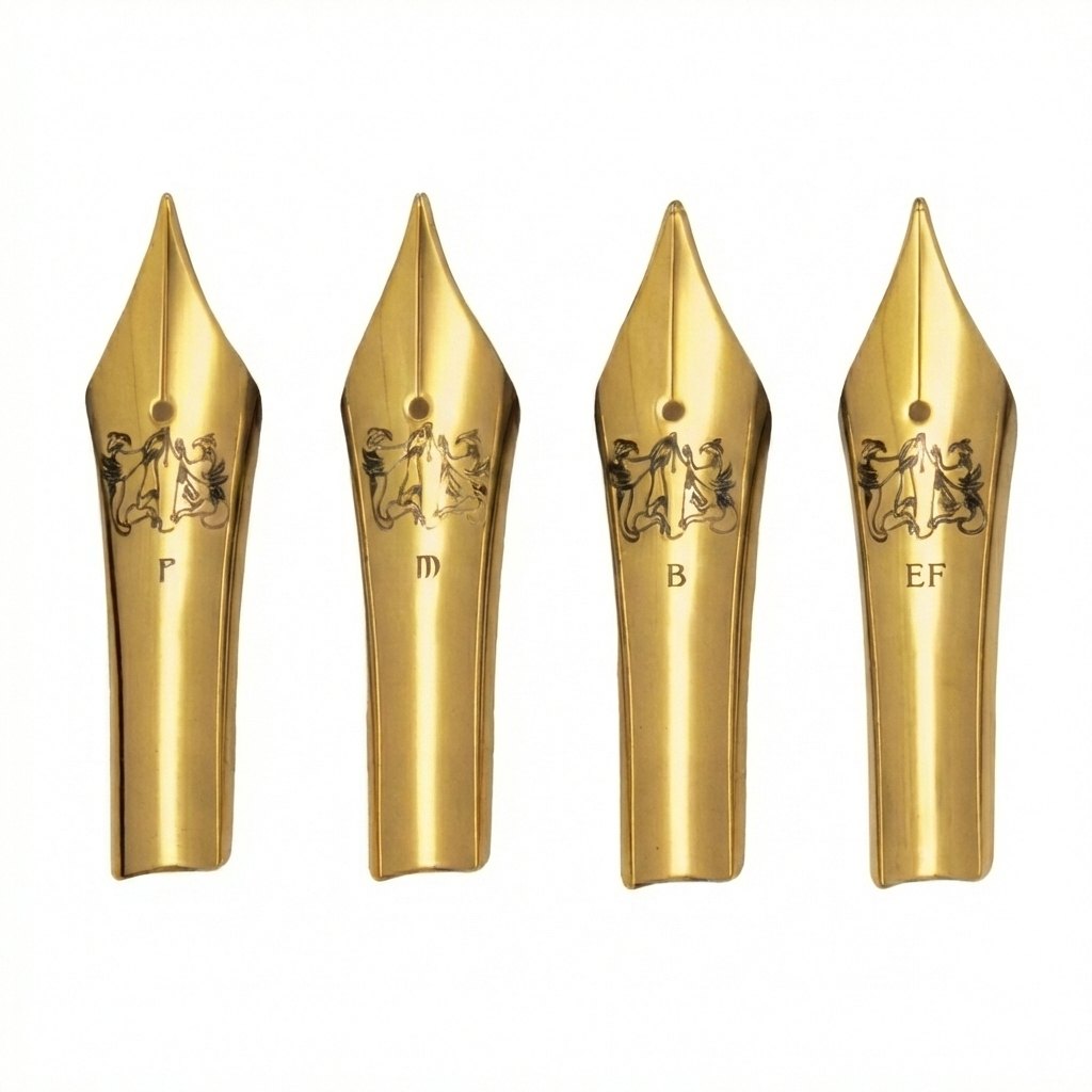 Golden steel nib for fountain pen