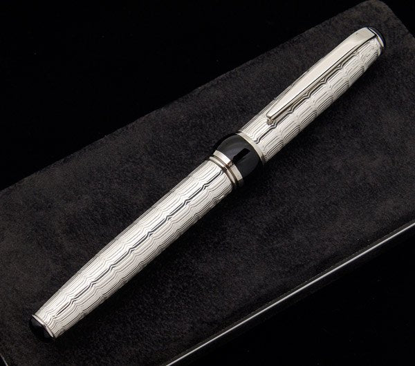 Penna Stilografica Argento Chevron - vista 2
