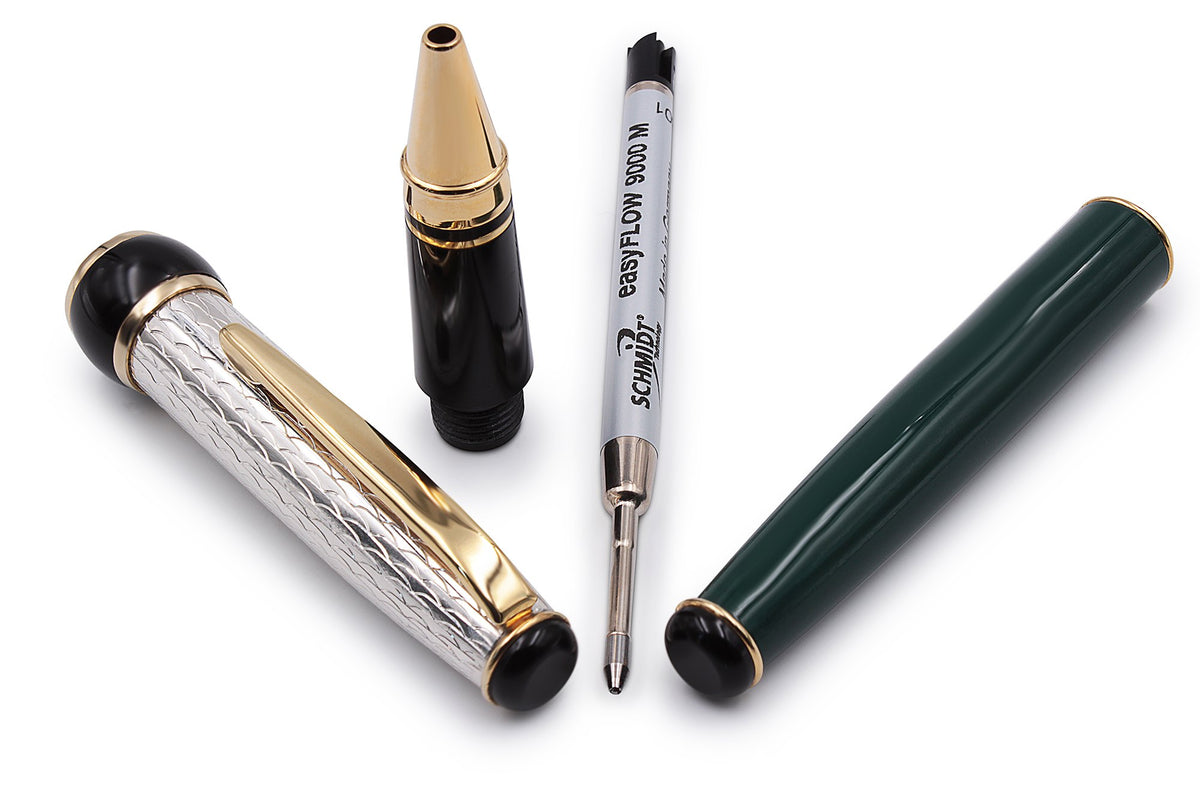 Penna Roller Argento e Lacca Verde - vista 4