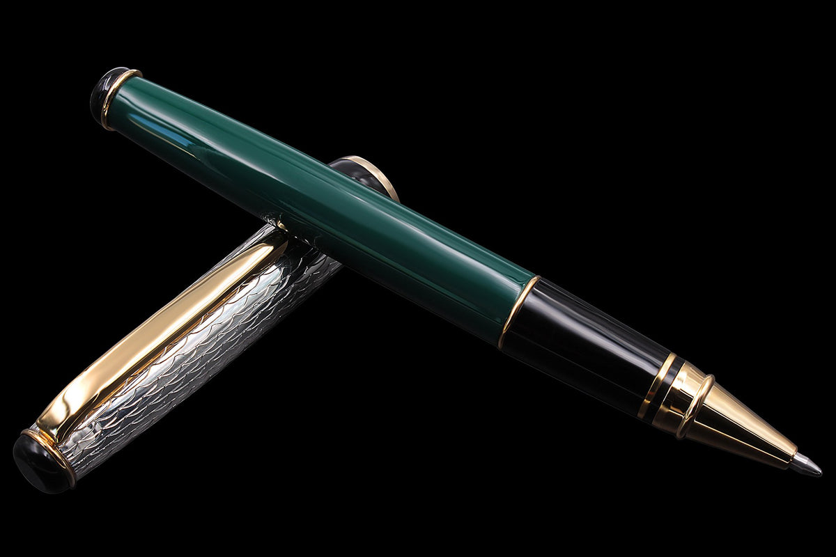 Penna Roller Argento e Lacca Verde - vista 8