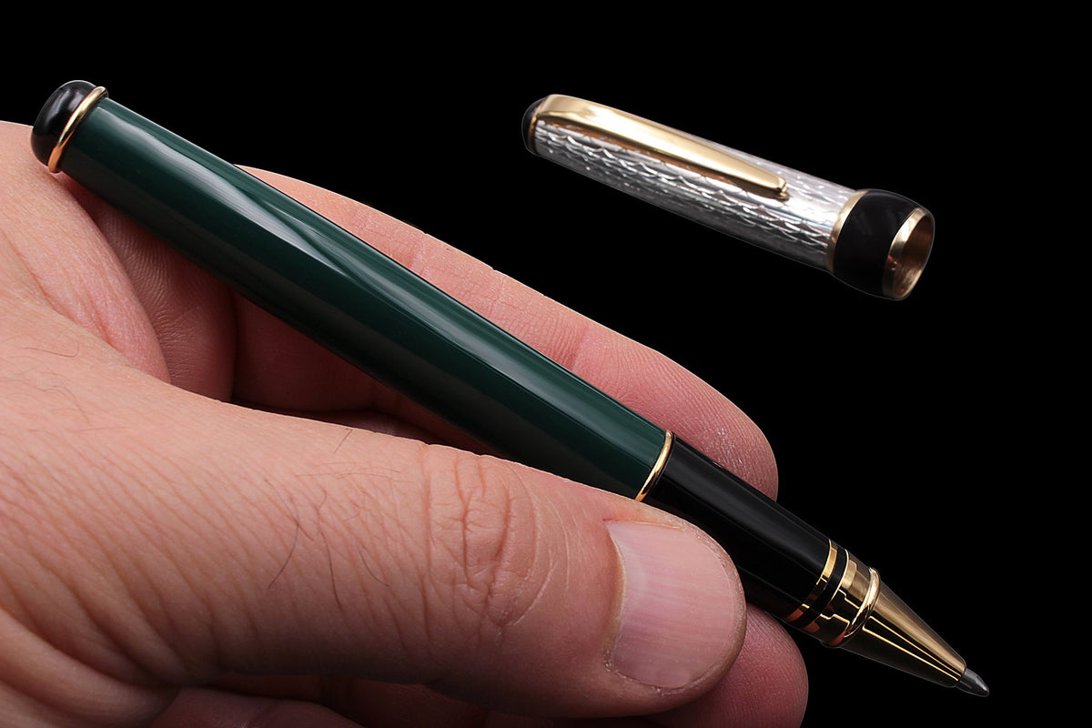 Penna Roller Argento e Lacca Verde - vista 9