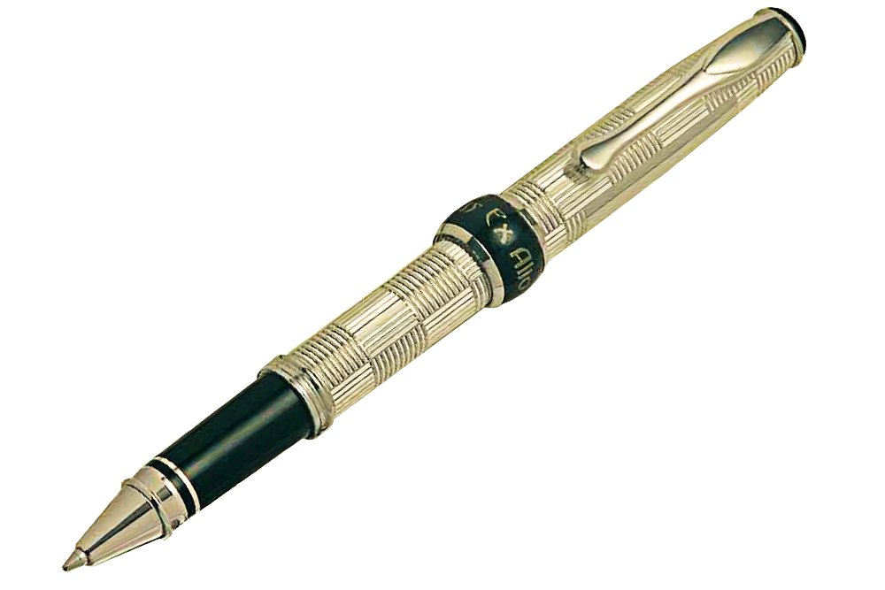 Silver Wickerwork Rollerball Pen