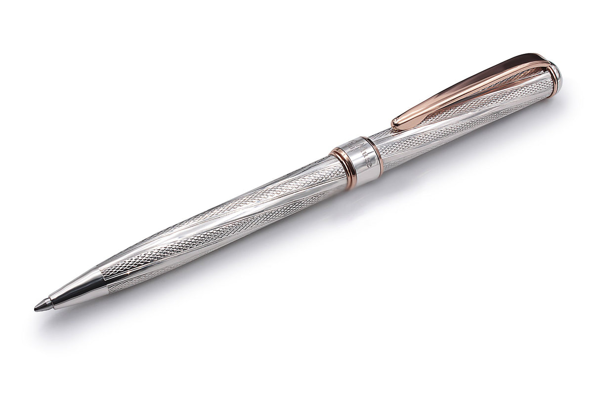 Silver and Red Ballpoint Pen Gaudí Style