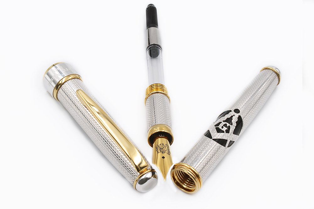Silver Fountain Pen - Square and Compasses - view 11