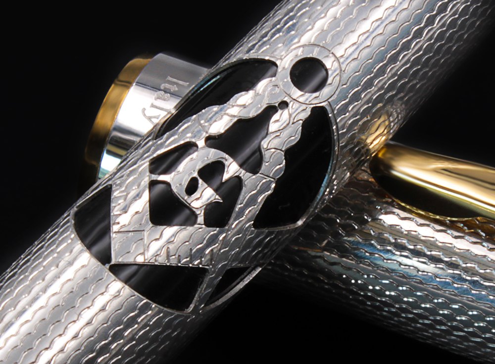Silver Square and Compasses Rollerball Pen - view 6