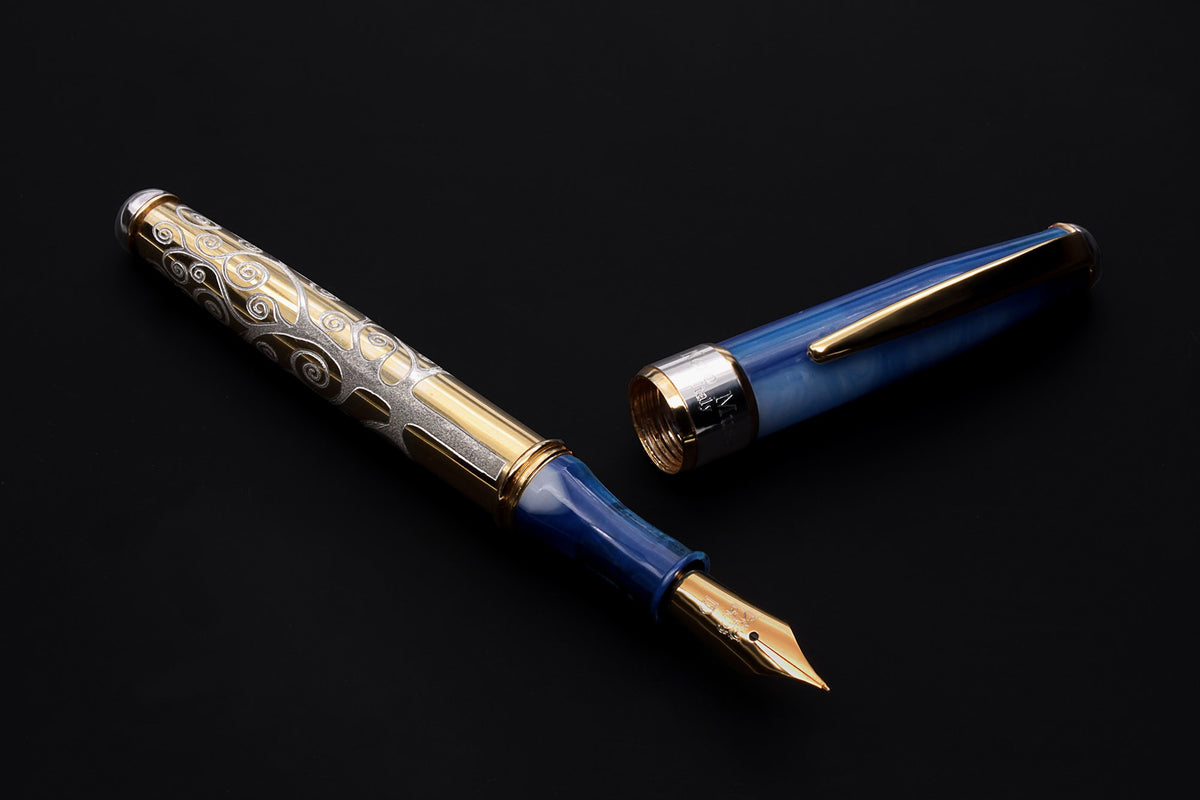 Blue and Gold Fountain Pen "Tree of Life" - view 2