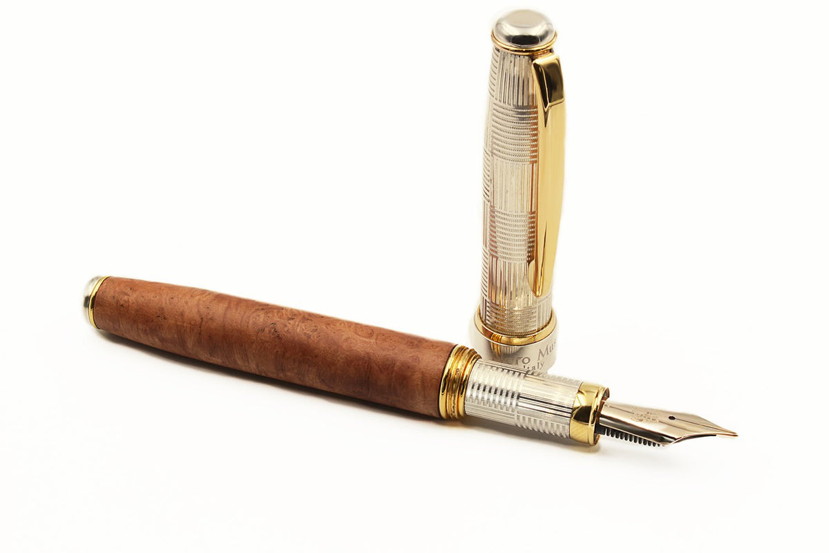 Fountain Pen Briar and Silver