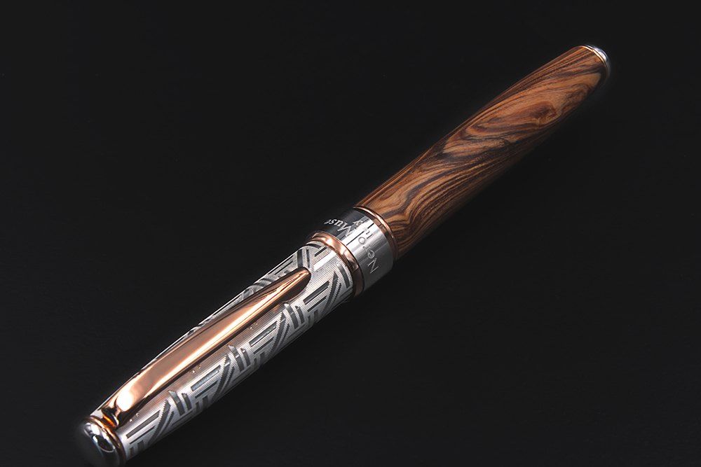 Silver and Olive Wood Fountain Pen - view 13
