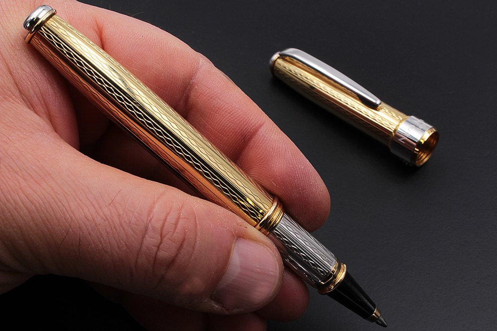 Penna Roller Oro Vermeil "Draco" - vista 3