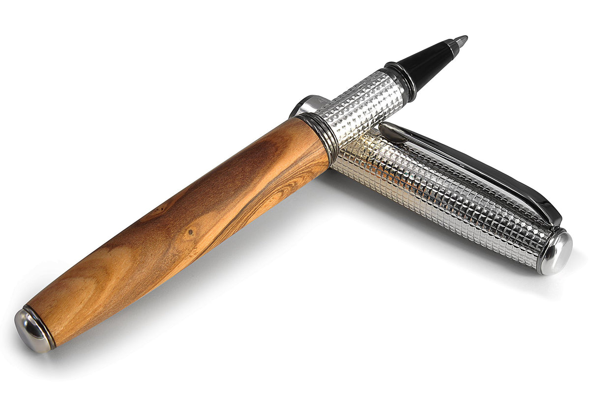 Penna Roller Olivo Italiano e Argento - vista 2