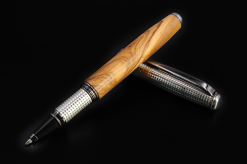 Penna Roller Olivo Italiano e Argento - vista 6