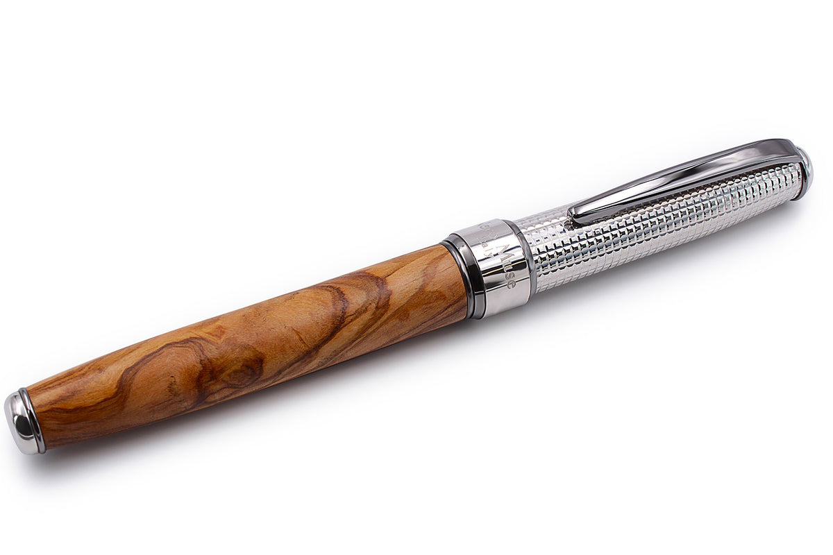 Penna Roller Olivo Italiano e Argento - vista 3