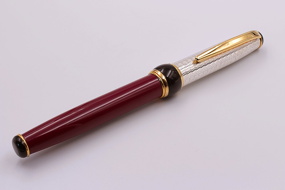 Penna Stilografica Argento e Lacca Bordeaux - vista 4