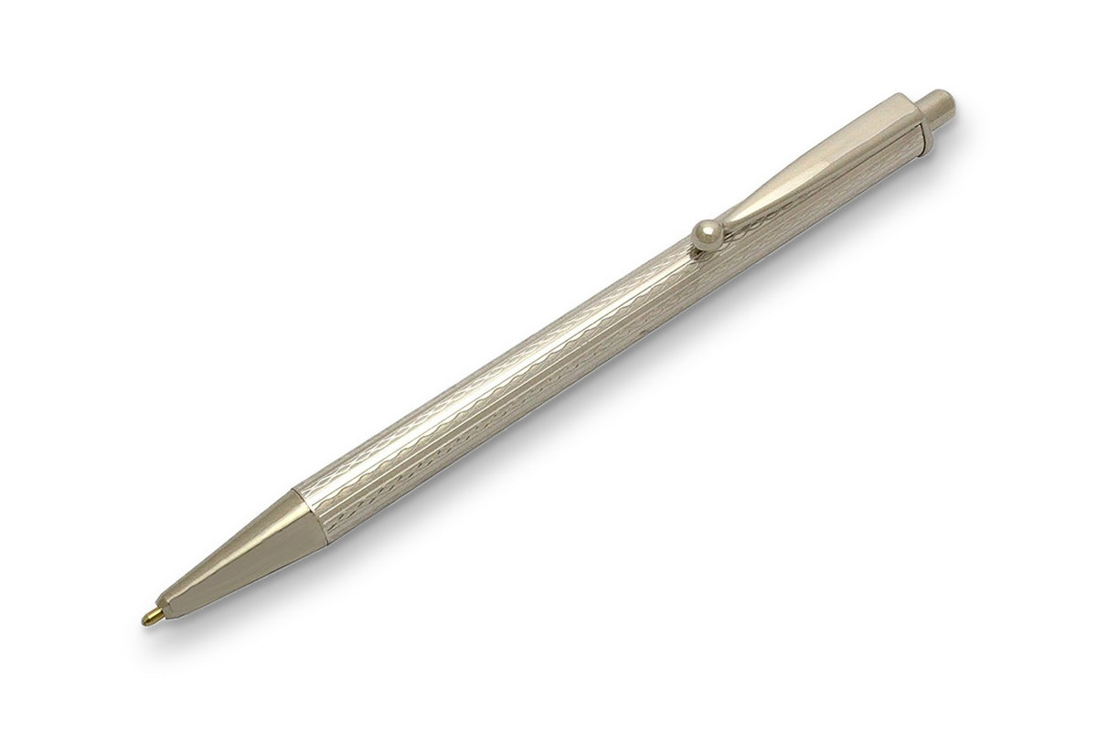 Push-Button Action Silver Ballpoint Pen