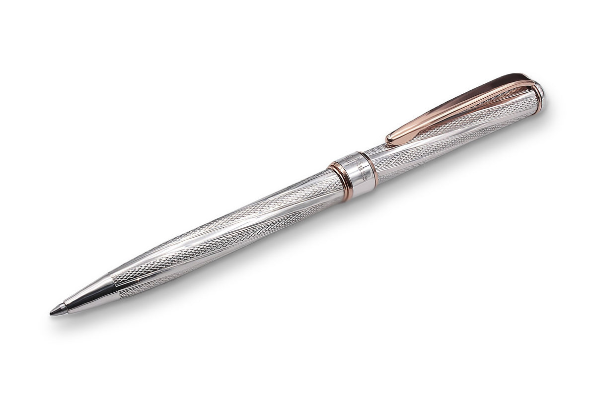Silver and Red Ballpoint Pen Gaudí Style