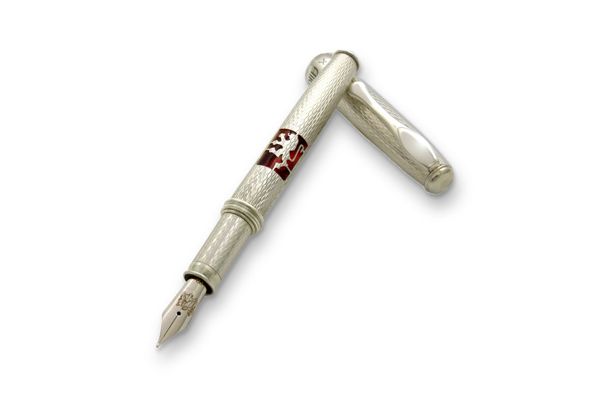 Silver Fountain Pen Rampant Lion