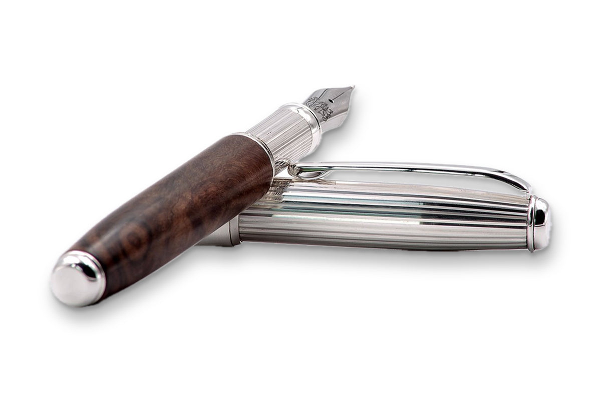 Fountain Pen Walnut and Silver