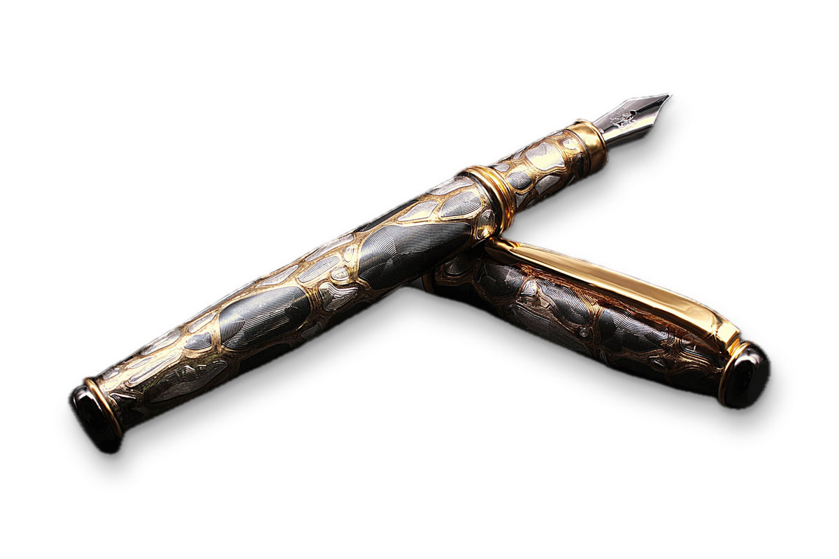Opus Incertum Sterling Silver Fountain Pen Inspired by Ancient Rome