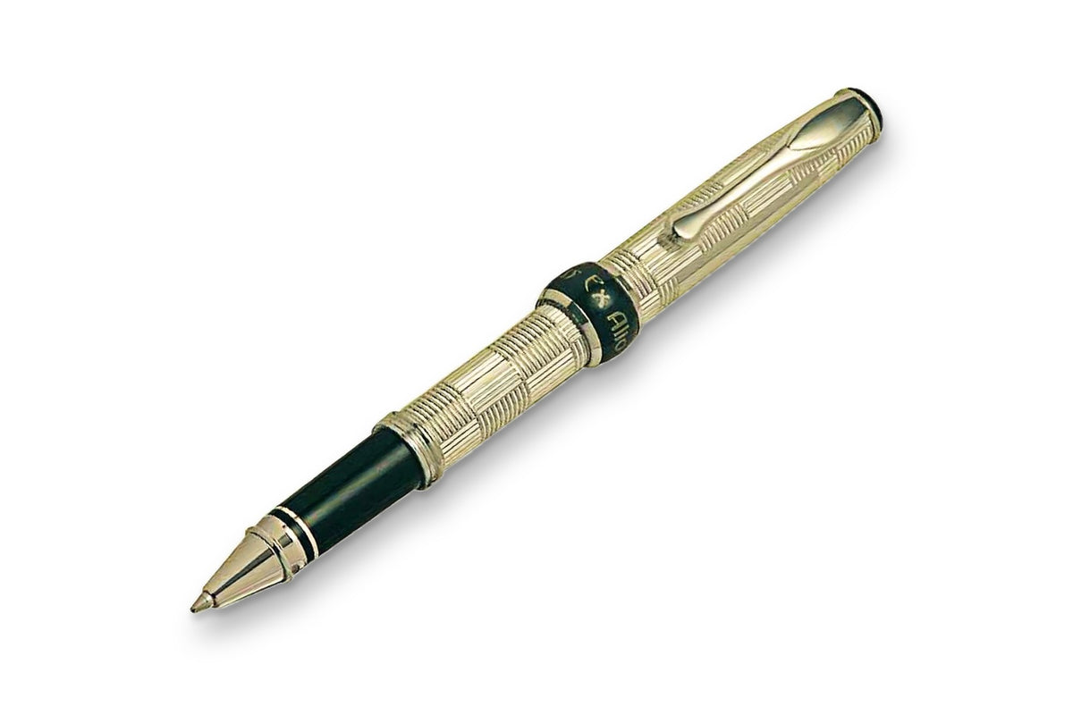 Silver Wickerwork Rollerball Pen
