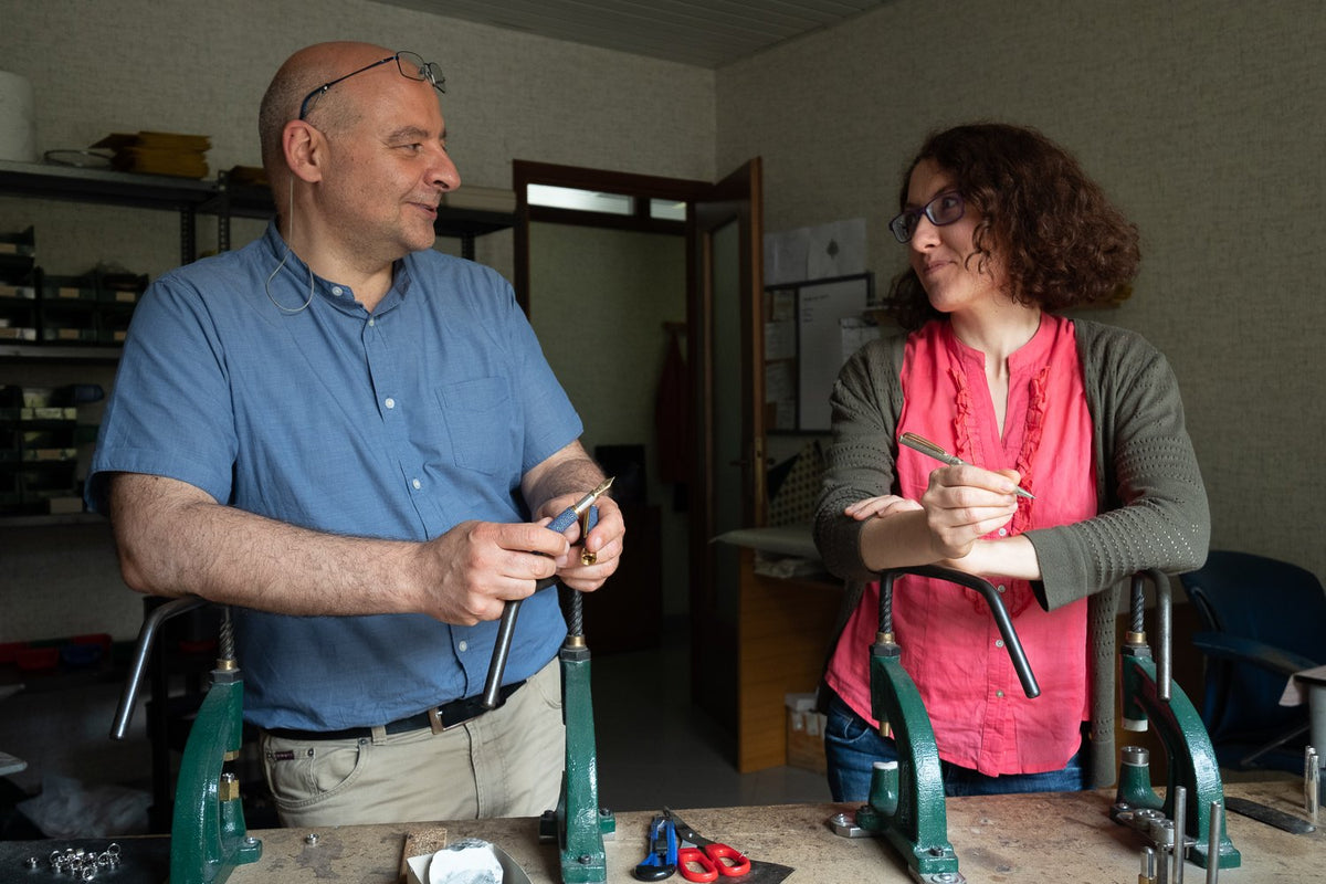 In the Grifos workshop, in Piedmont