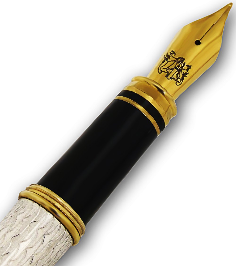 Golden steel nib for fountain pen