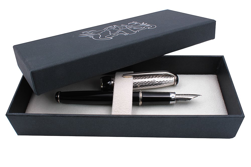 Silver and Black Lacquer Fountain Pen