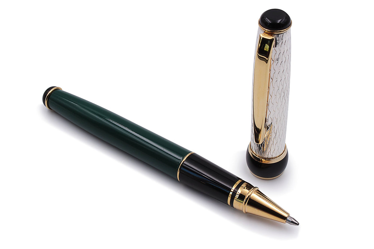 Penna Roller Argento e Lacca Verde - vista 5