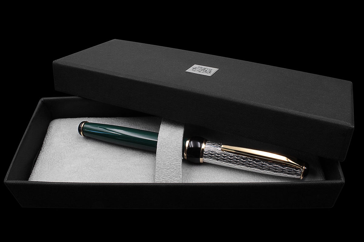 Penna Roller Argento e Lacca Verde - vista 6