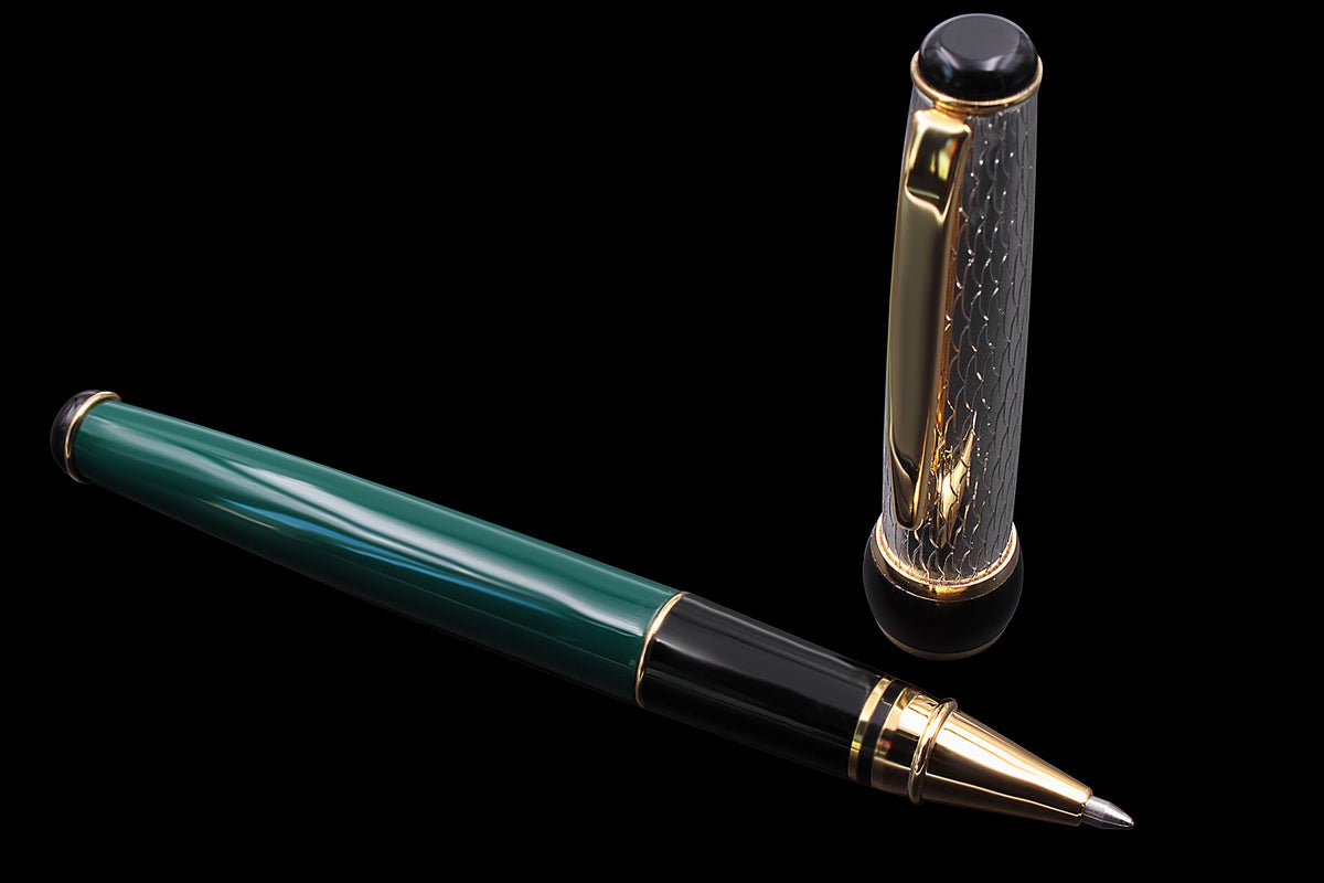 Penna Roller Argento e Lacca Verde - vista 10