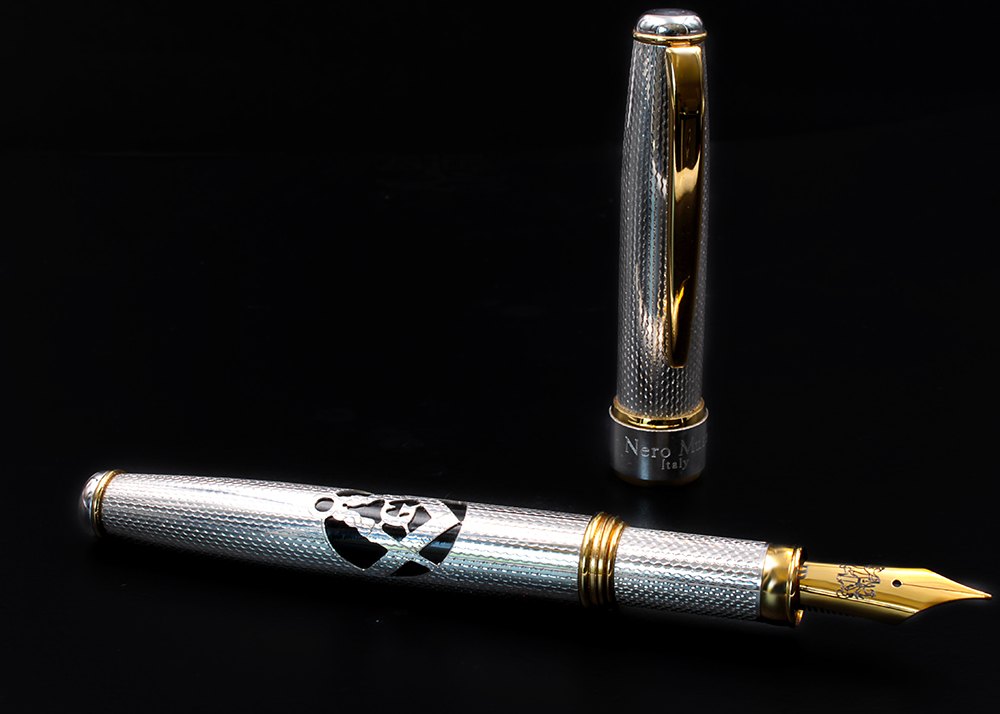 Silver Fountain Pen - Square and Compasses - view 4
