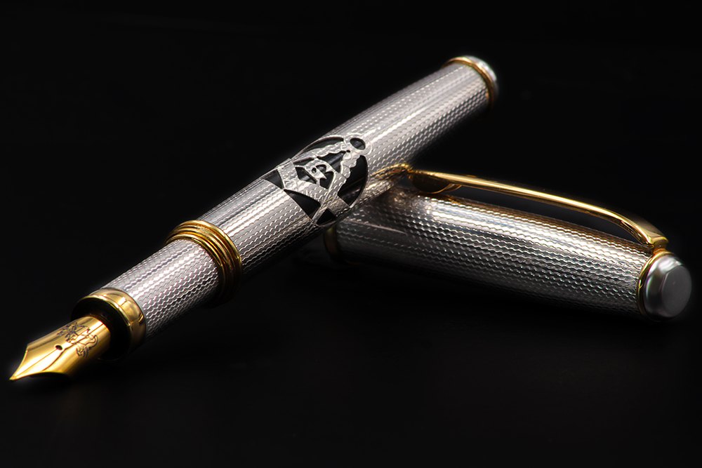 Silver Fountain Pen - Square and Compasses - view 6