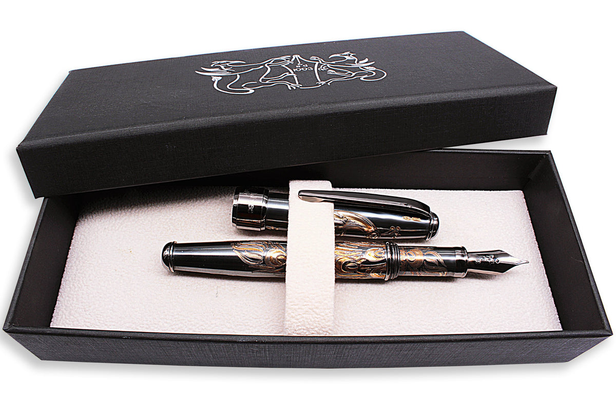 Handcrafted Sterling Silver Fountain Pen – Peacock Edition - view 4