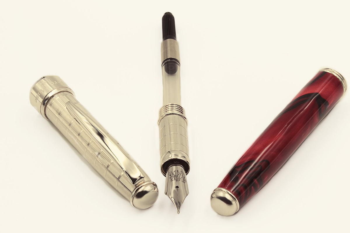 Fountain Pen Silver and Bordeaux - view 3