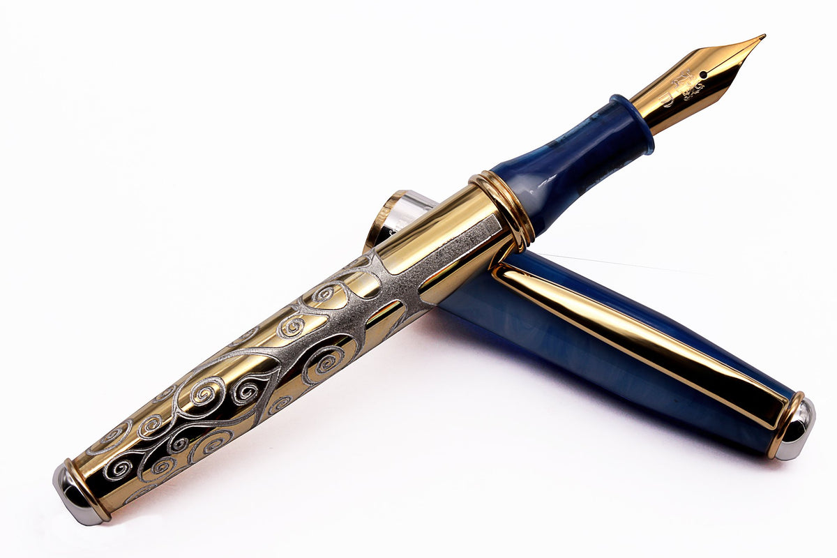 Blue and Gold Fountain Pen "Tree of Life" - view 3