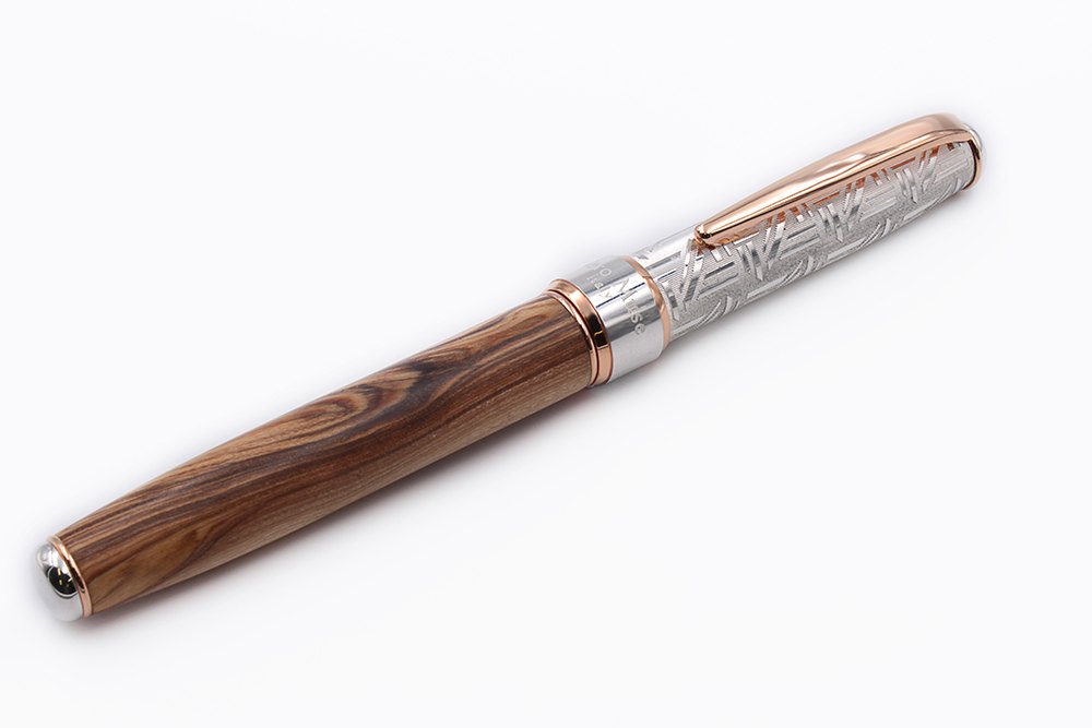 Silver and Olive Wood Fountain Pen - view 6