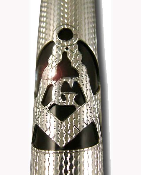 Silver Square and Compasses Rollerball Pen - view 3