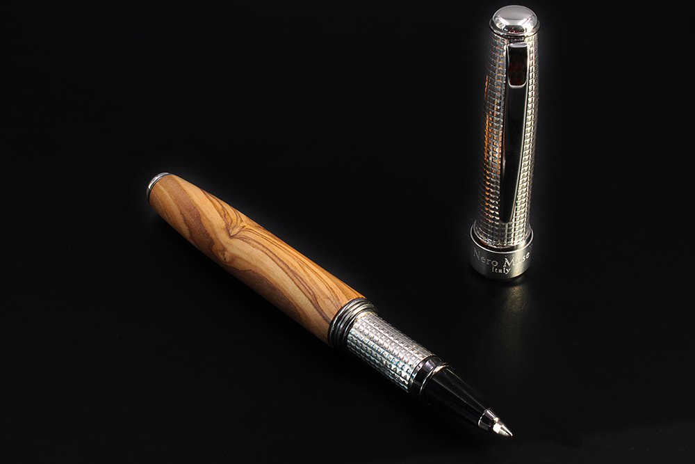 Penna Roller Olivo Italiano e Argento - vista 8