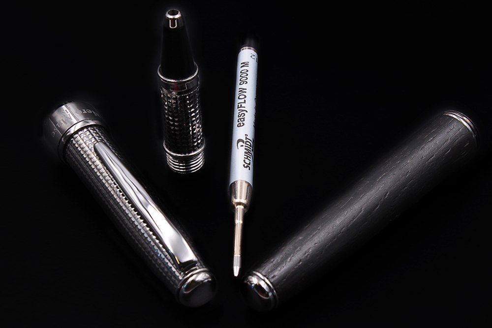 Bog Oak and Silver Rollerball Pen - view 6