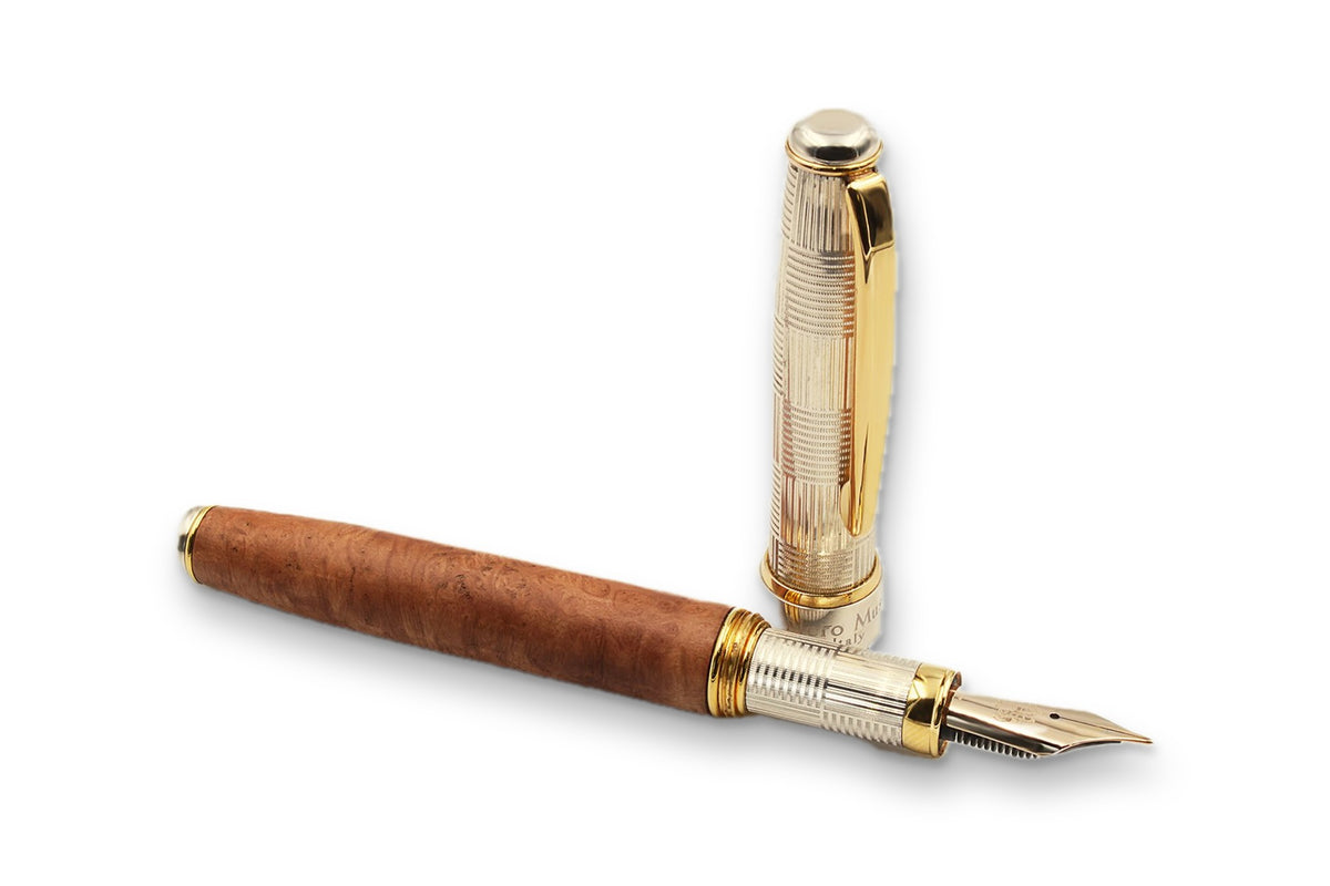 Fountain Pen Briar and Silver