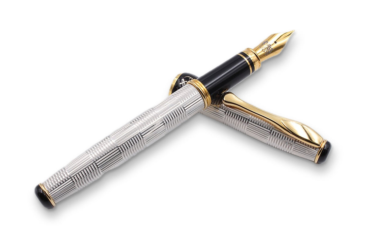 Fountain Pen Silver Wickerwork