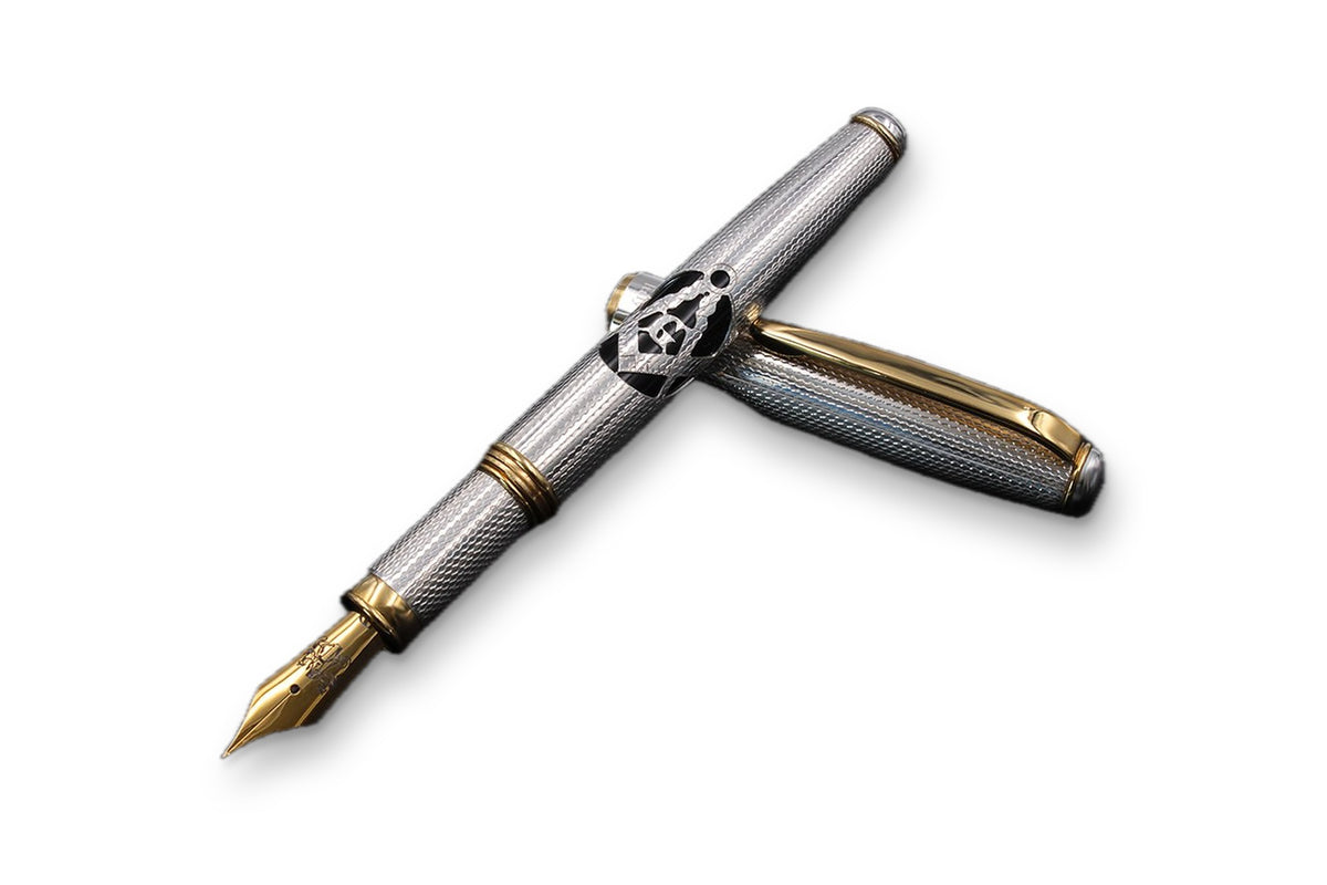 Silver Fountain Pen - Square and Compasses