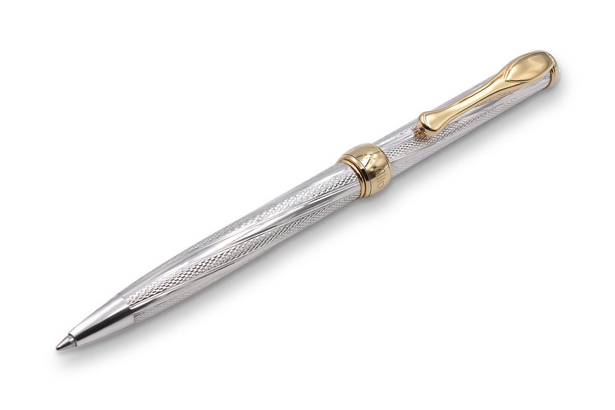 Silver and Gold Ballpoint Pen Gaudí Style