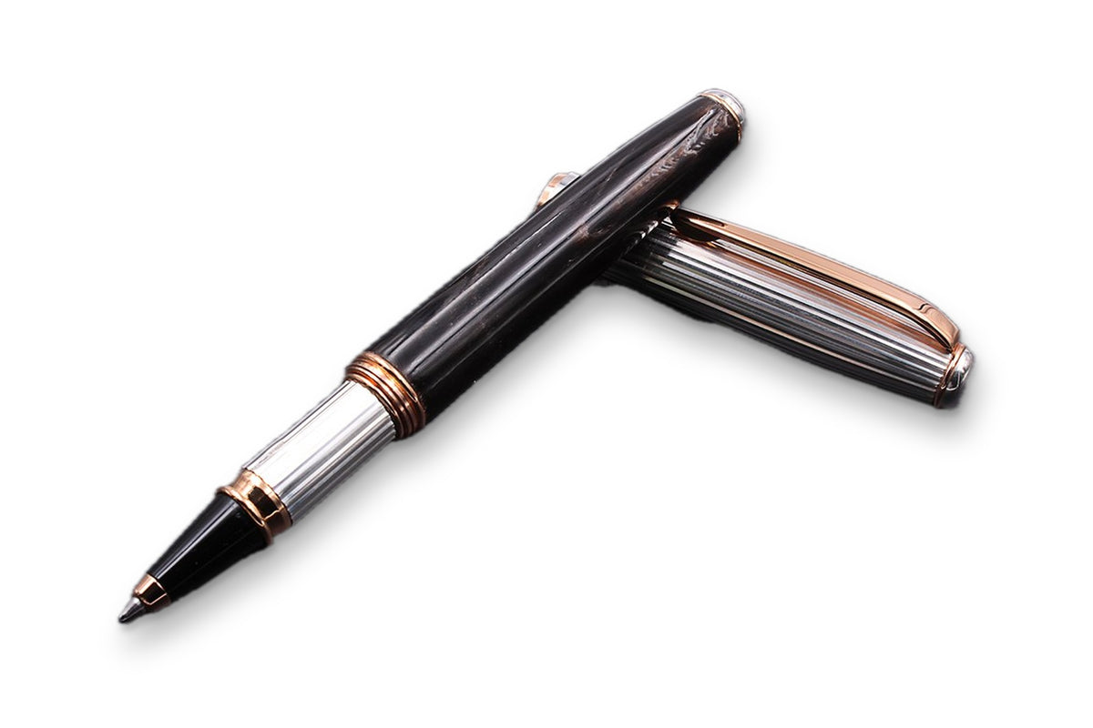 Silver and Horn Rollerball Pen - Liocorno