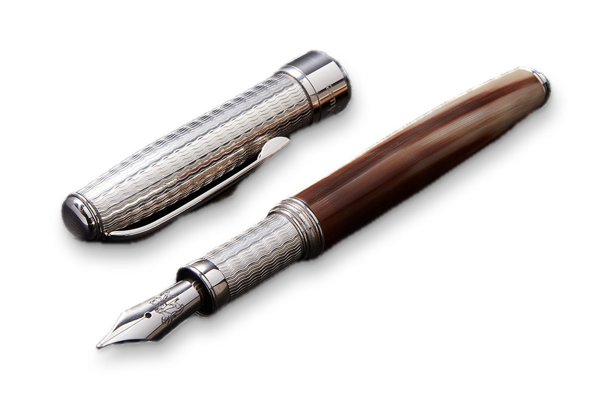 Silver and Horn Fountain Pen