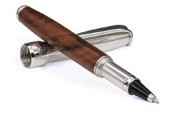 Rollerball Pen Silver and Walnut Wood