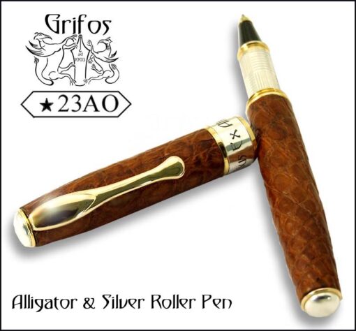 Alligator leather pen