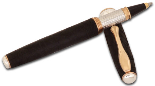 black alligator leather pen
