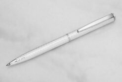 Silver Ballpoint Pen "Athene"n is handcrafted in our silversmith atelier in Italy. The pen cap and barrel are made of solid sterling silver 925 and engraved with elegant guillochè incision - barley corn pattern.