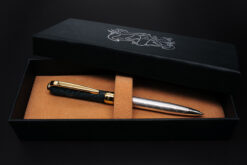 Sterling silver and natural fish leather pen