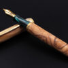 Solid olive wood fountain pen
